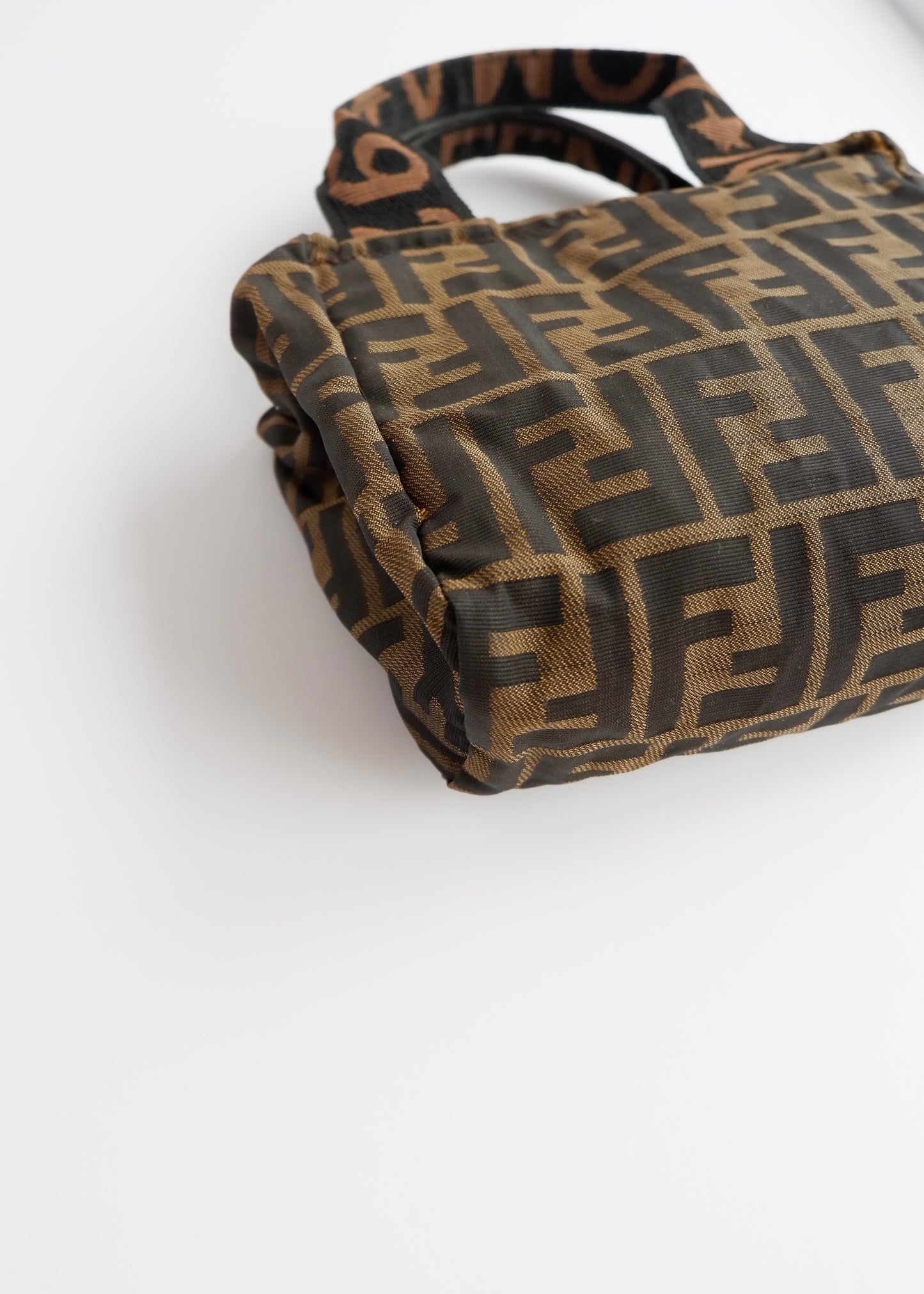 Authentic Preowned Vintage Fendi Brown Zucca Micro Handbag