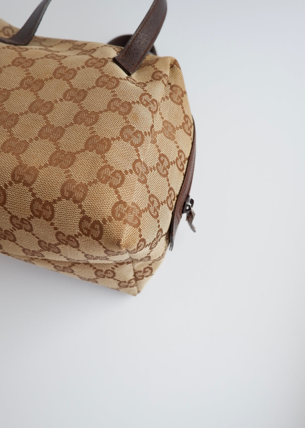 Authentic Preowned Gucci Brown GG Canvas Tofu Handbag
