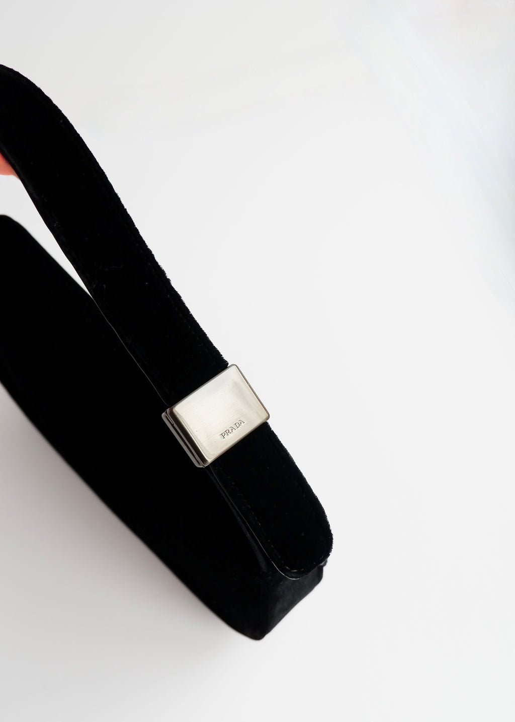 Authentic Preowned Prada Black Velvet Shoulder Bag