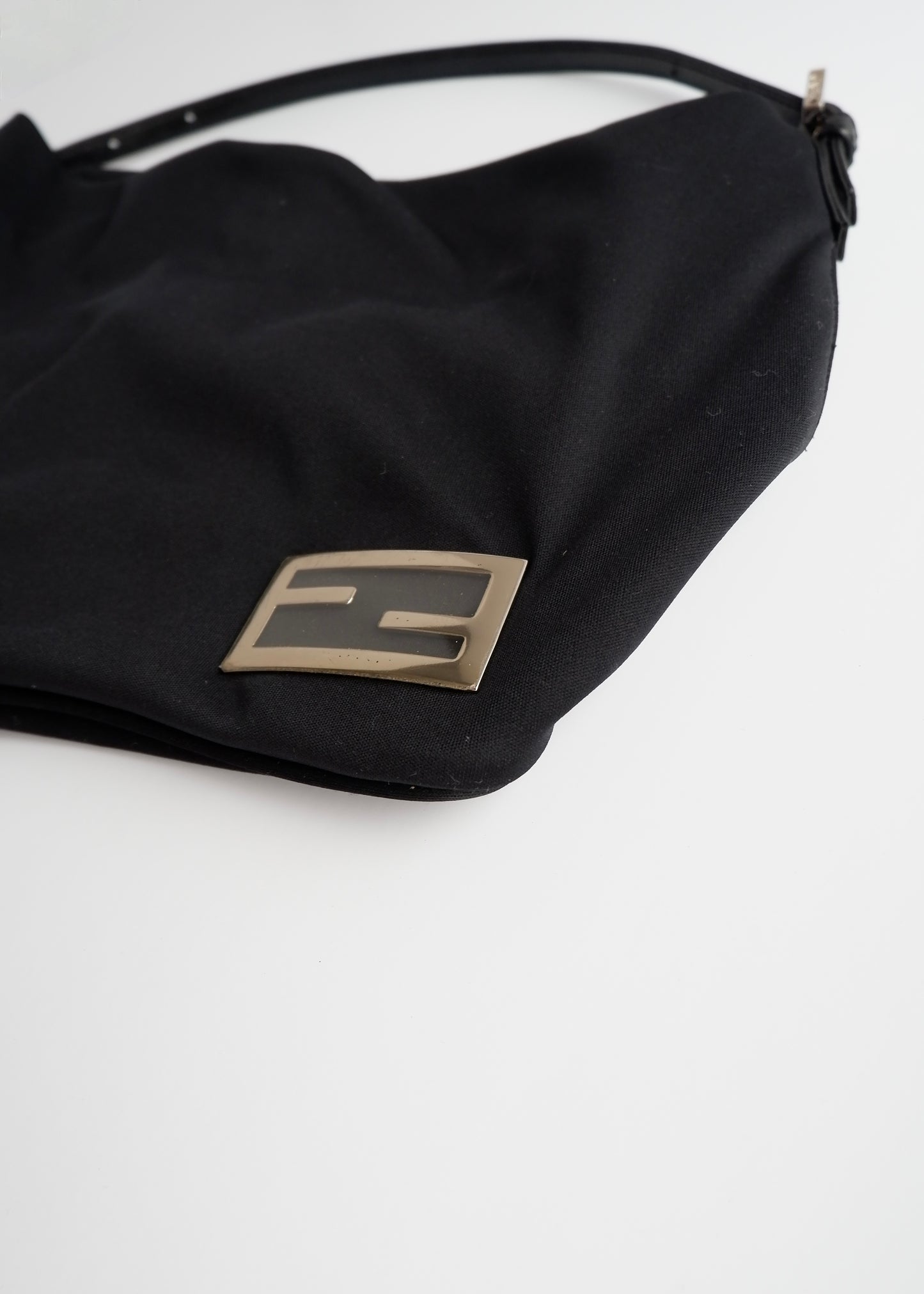 Authentic Preowned Fendi Black Neoprene Hobo Shoulder Bag