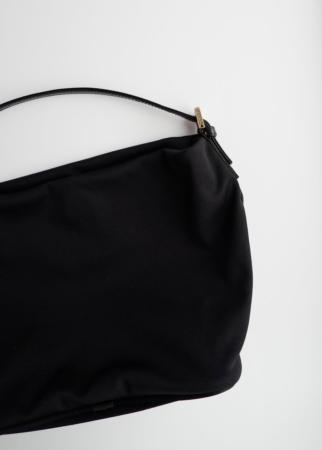 Authentic Preowned Fendi Black Neoprene Hobo Shoulder Bag