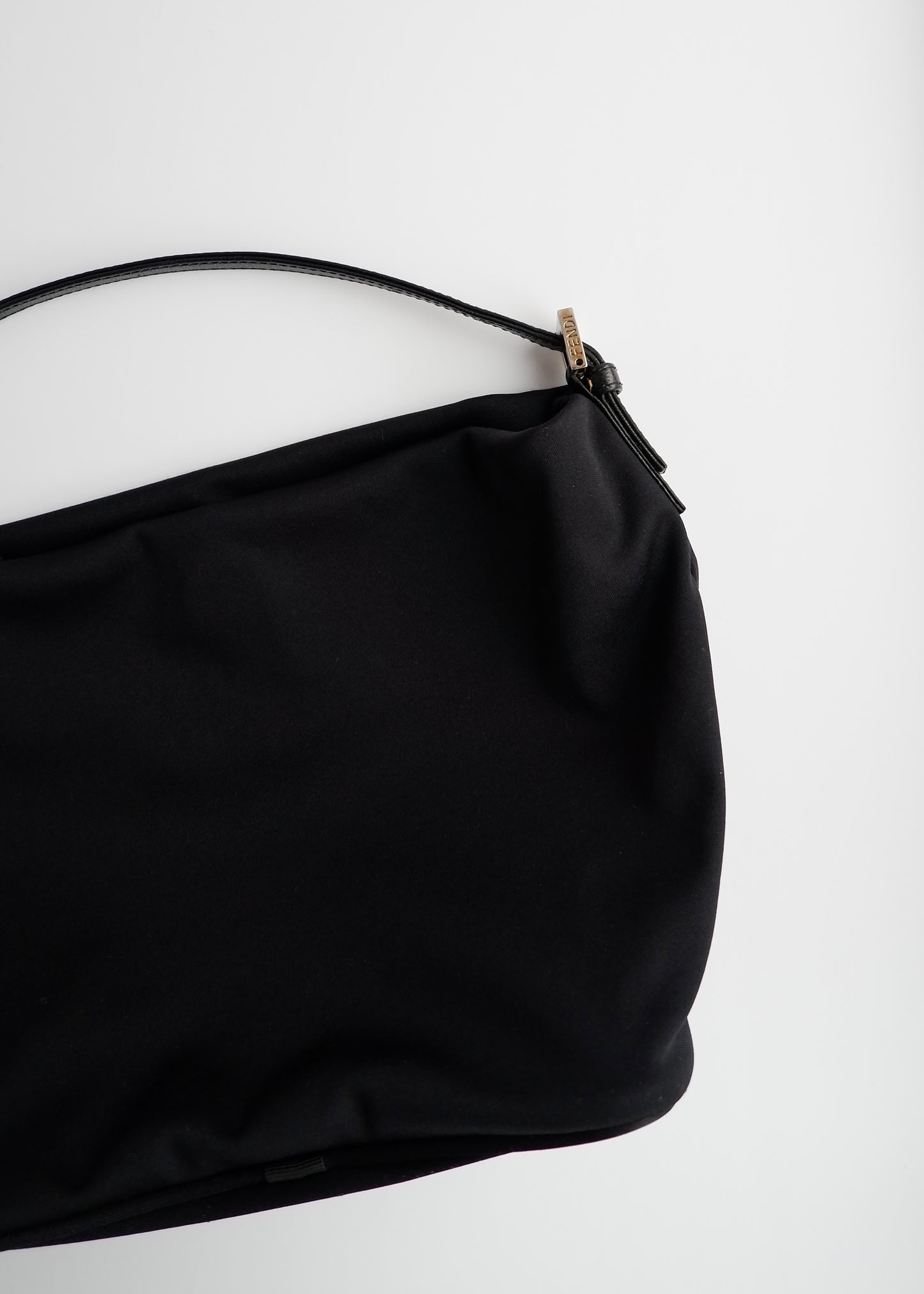 Authentic Preowned Fendi Black Neoprene Hobo Shoulder Bag