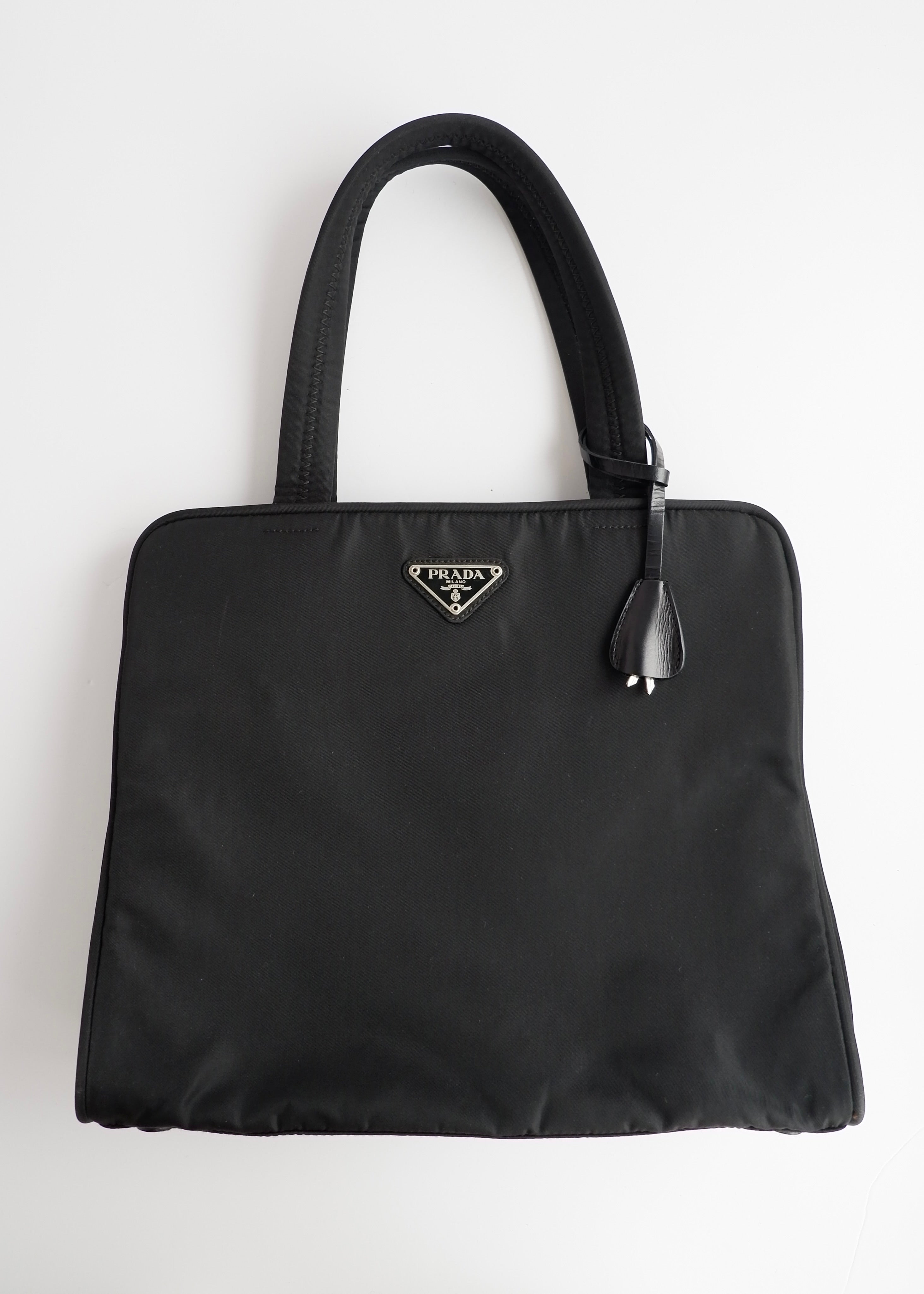 Authentic Preowned Prada Black Nylon Top Handle/ Tote Bag