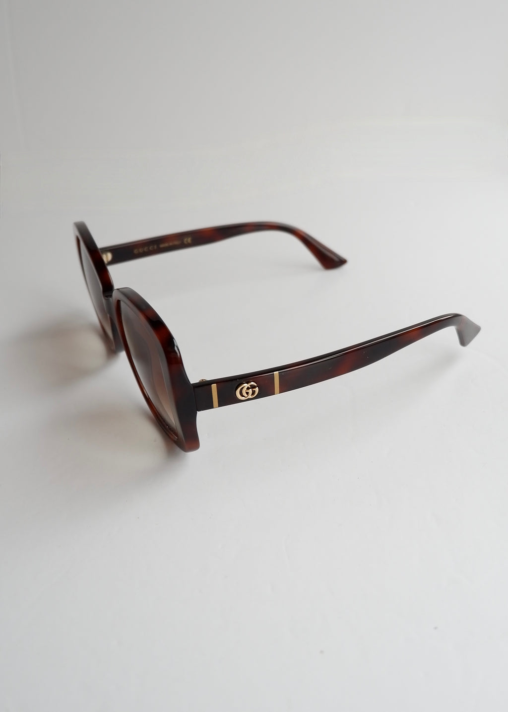 Preowned Gucci GG Logo Brown Oversized Sunglasses