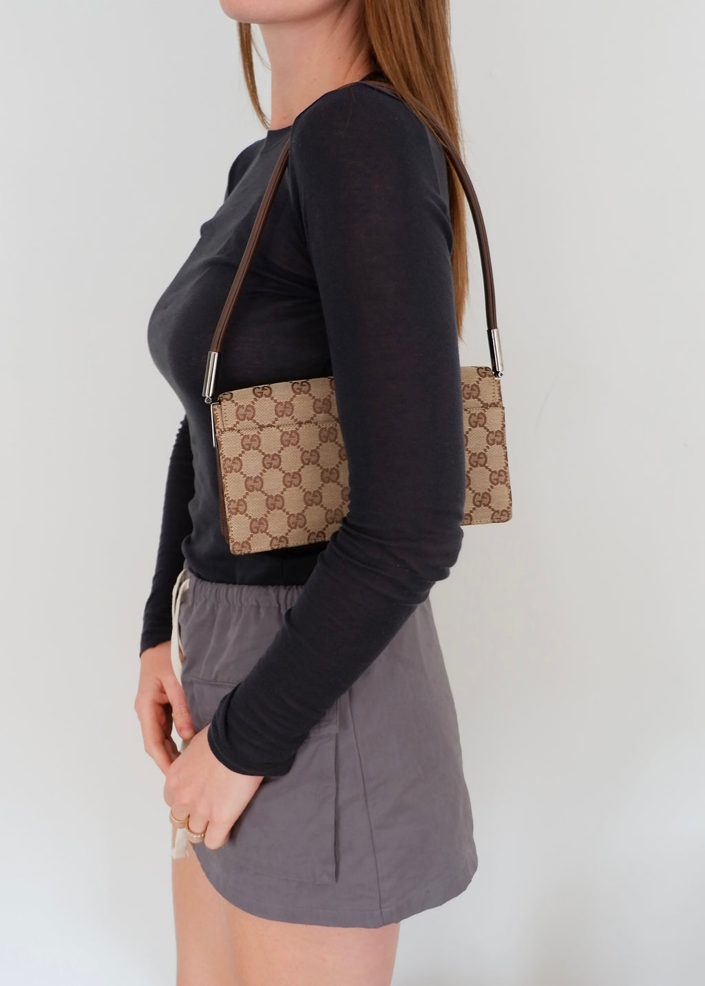 Authentic Preowned Gucci Brown GG Canvas Shoulder Bag