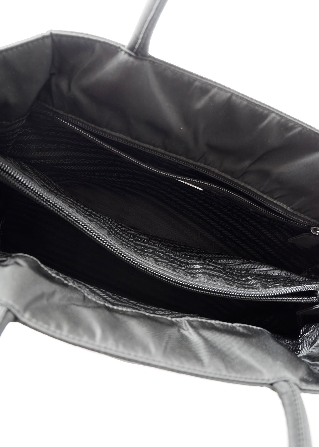 Authentic Prewned Prada Black Nylon Top Handle Handbag