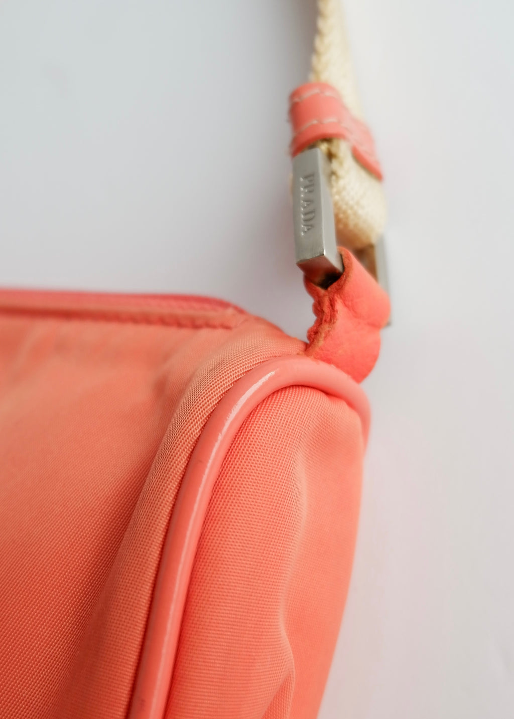 Authentic Preowned Prada Salmon Pink Nylon Shoulder Bag