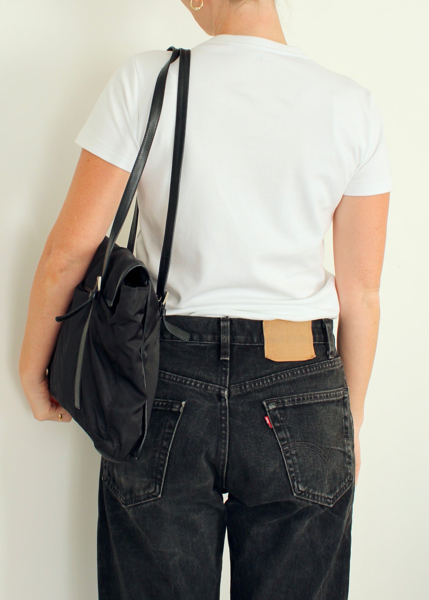 Authentic Preowned Prada Black Nylon/ Leather Tote Bag