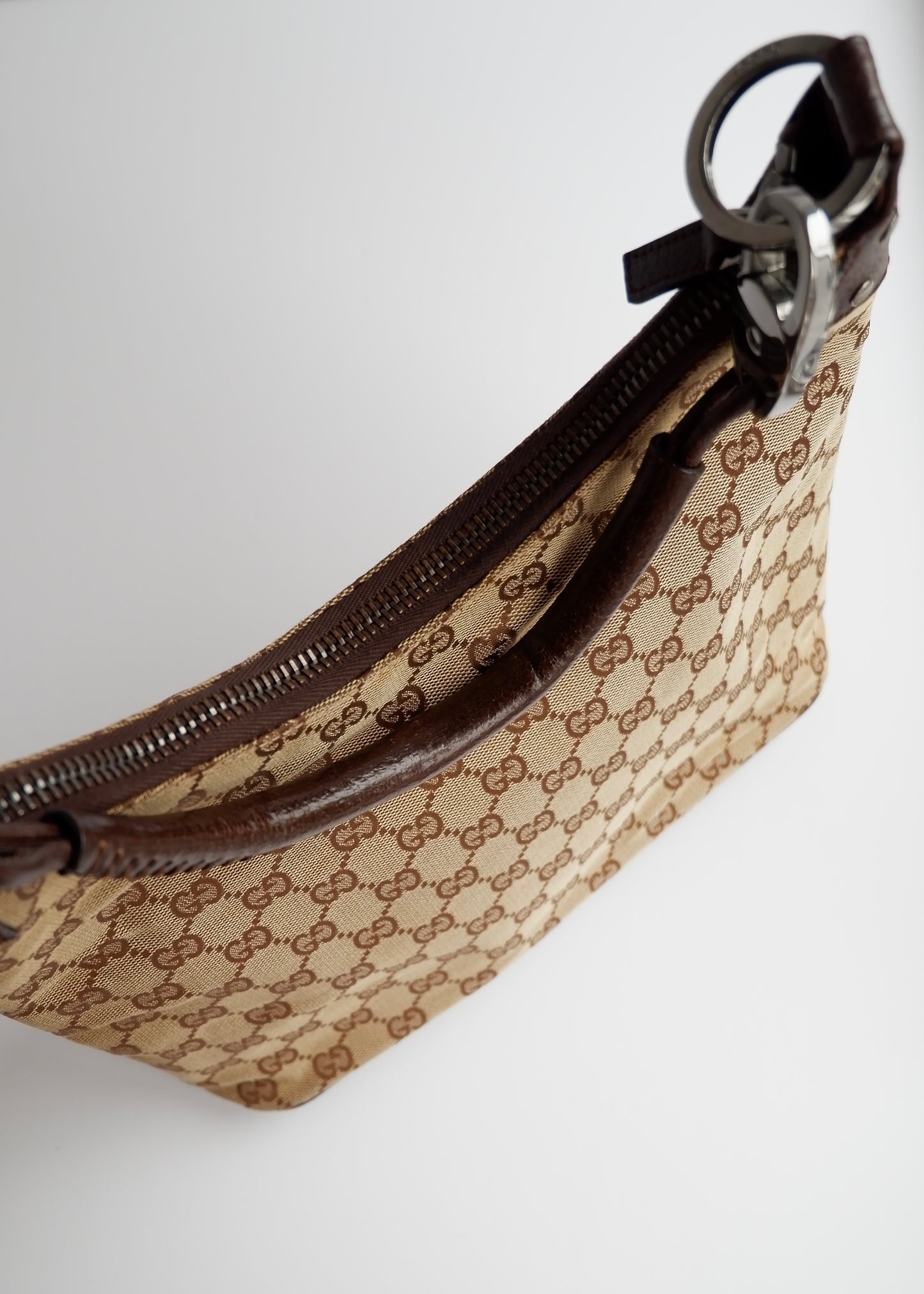 Authentic Preowned Gucci Brown GG Canvas Hobo Shoulder Bag