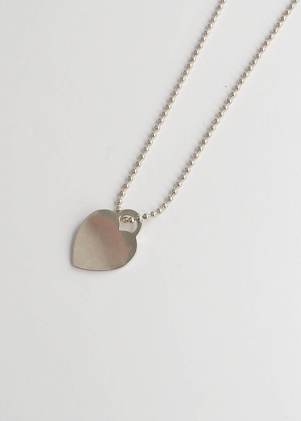 Authentic Preowned Tiffany & Co Silver Return to Tiffany Heart Pendant Necklace