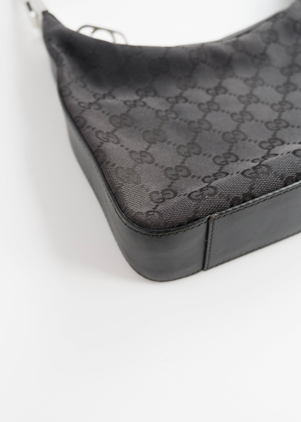 Authentic Preowned Gucci Black GG Canvas Shoulder Bag
