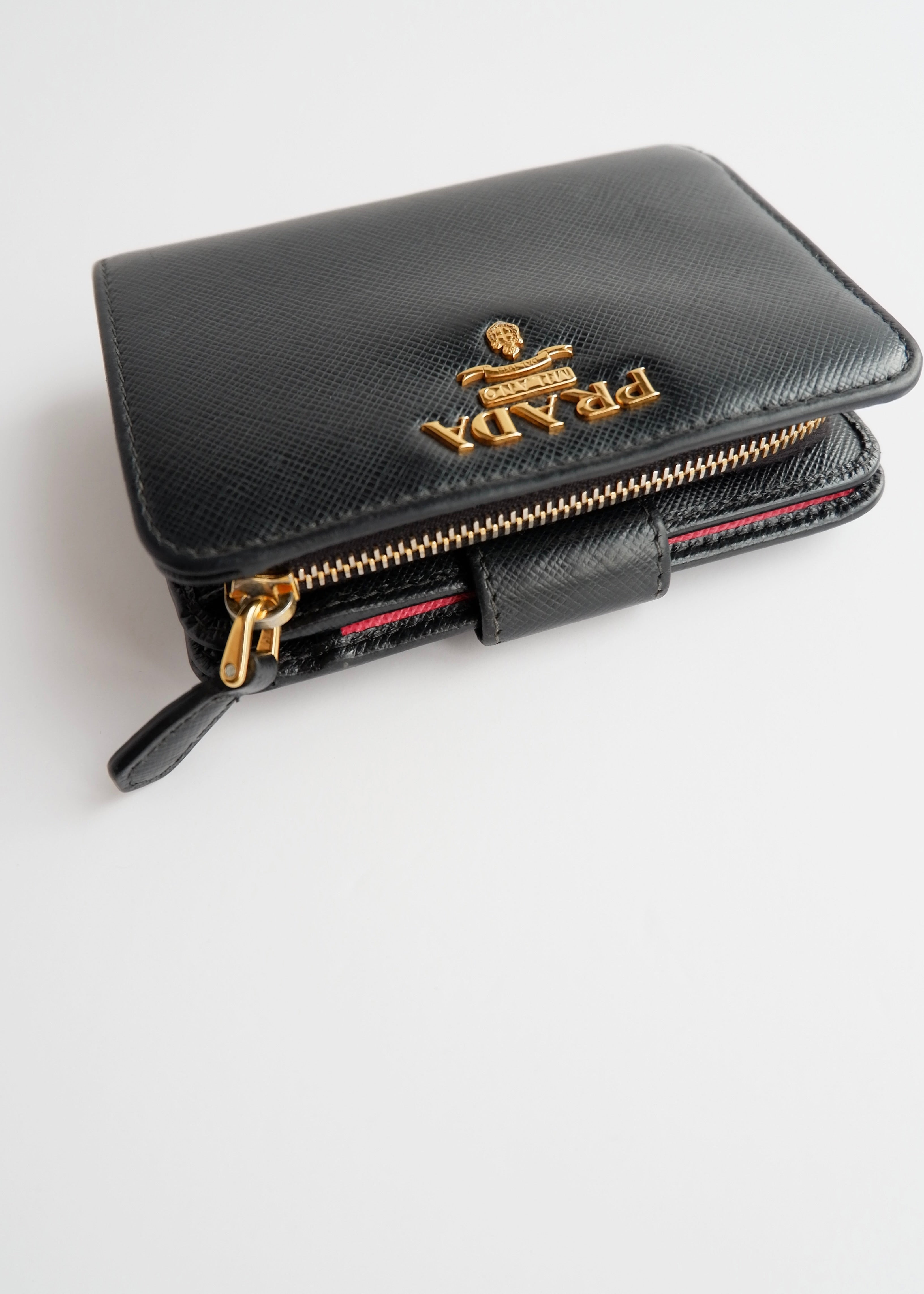 Authentic Preowned Prada Black Saffiano Leather Bi-Fold Wallet