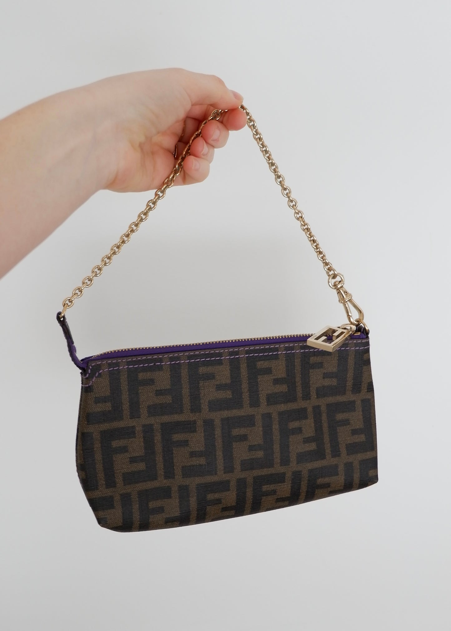 Authentic Preowned Fendi Zucca Pochette Shoulder