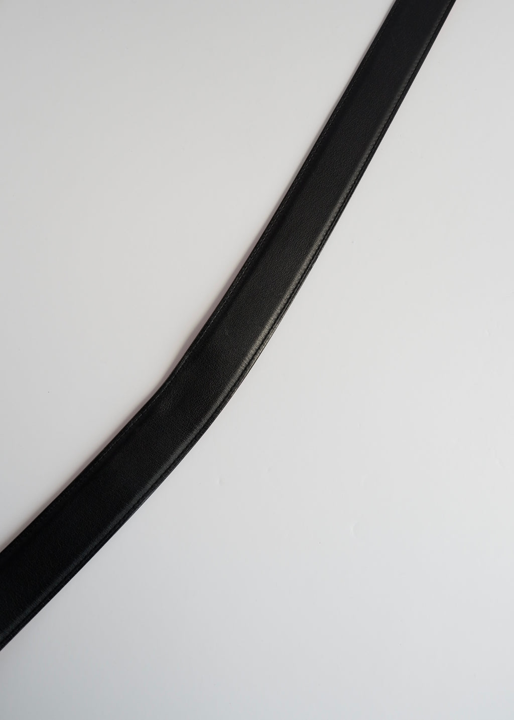 Authentic Preowned Hermes Black/ Orange Leather Martelee H Belt - 85
