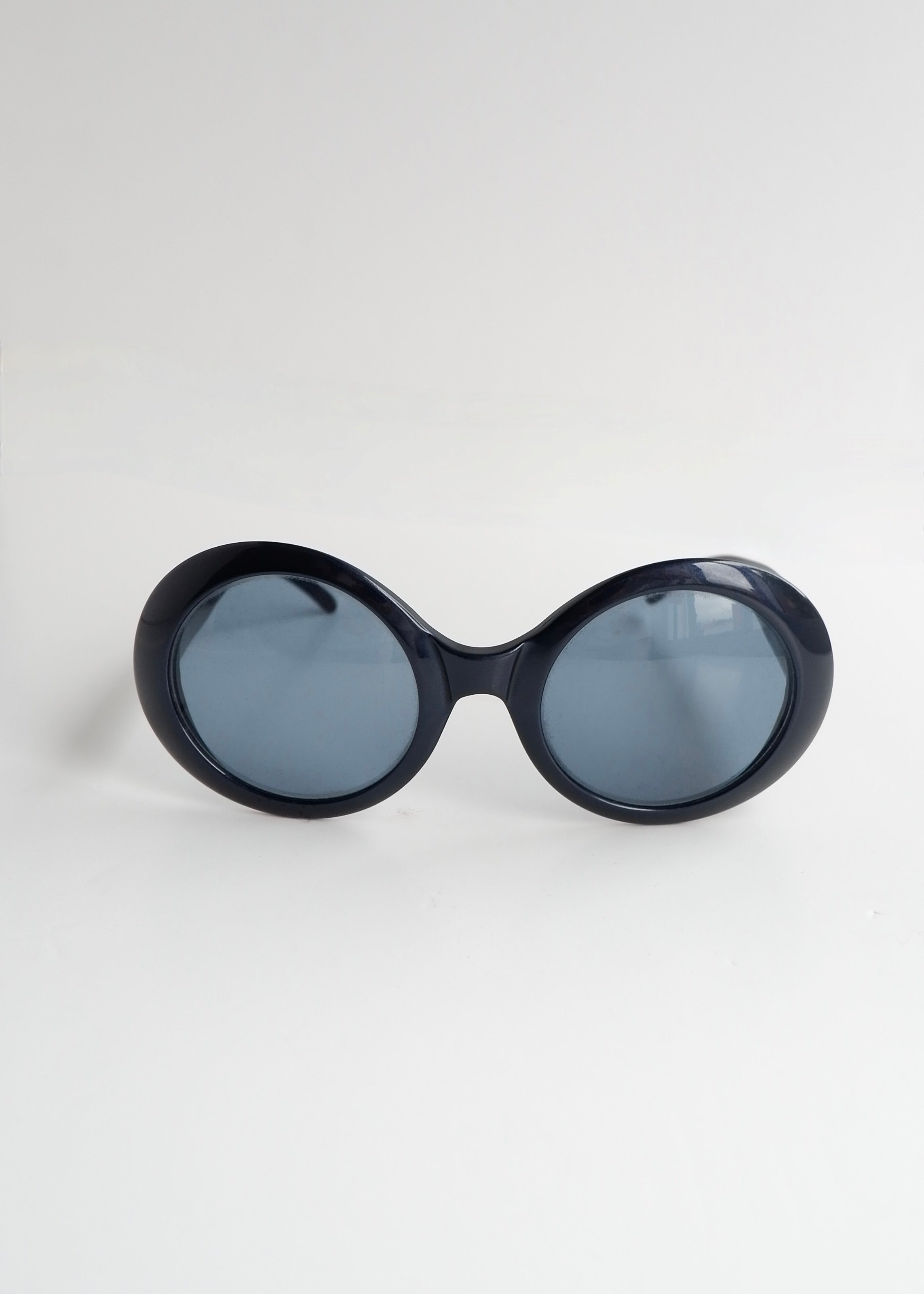 Authentic Preowned Gucci Navy Blue Round Frame Sunglasses