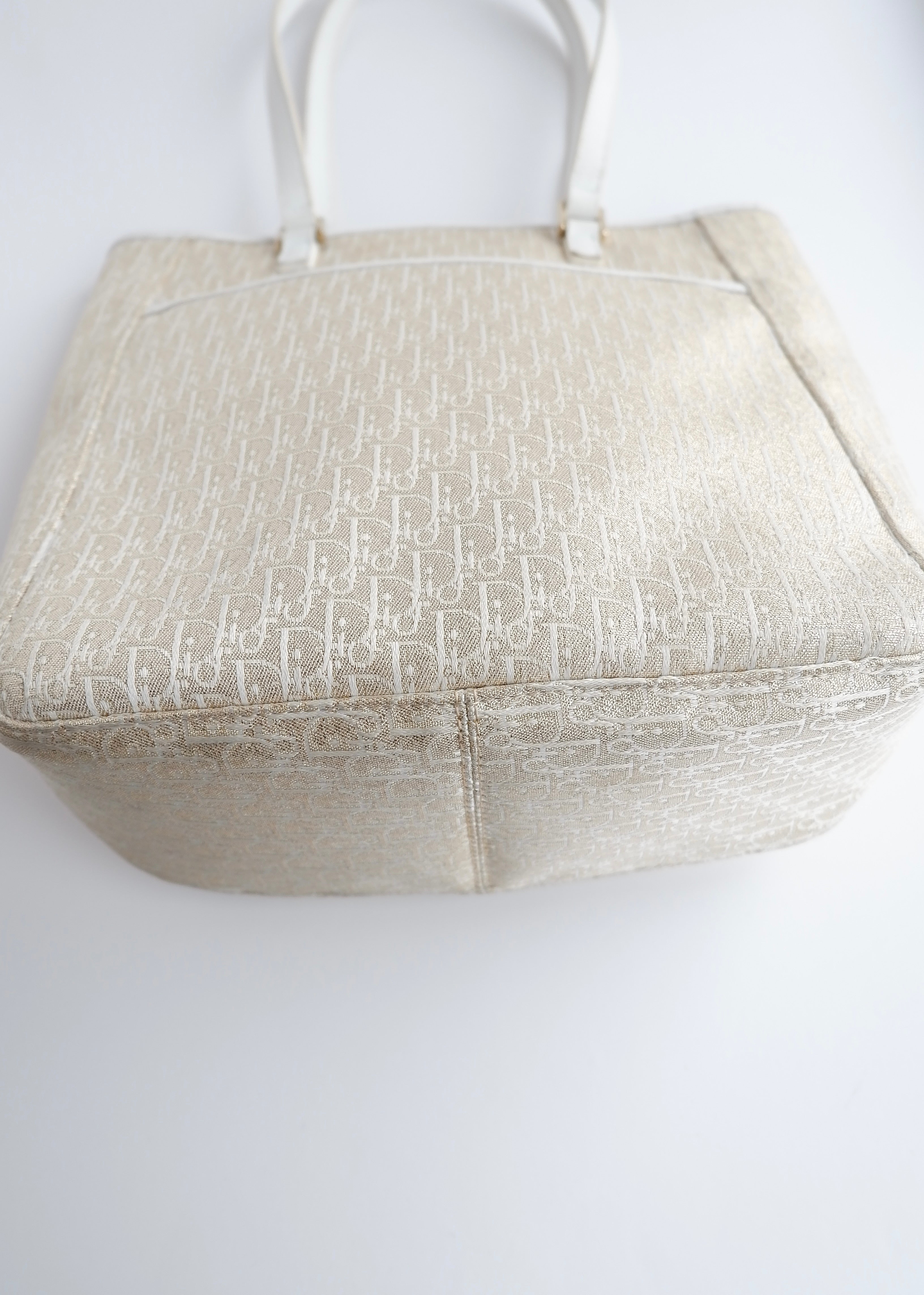 Authentic Preowned Dior Champagne Sparkle Trotter Tote Bag