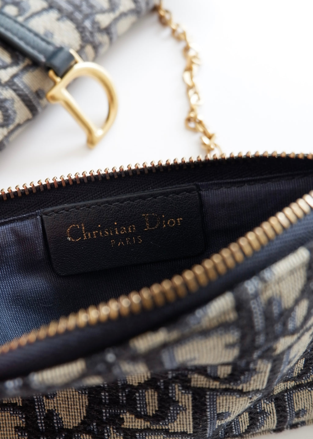 Authentic Preowned Dior Navy Oblique WOC Crossbody Bag