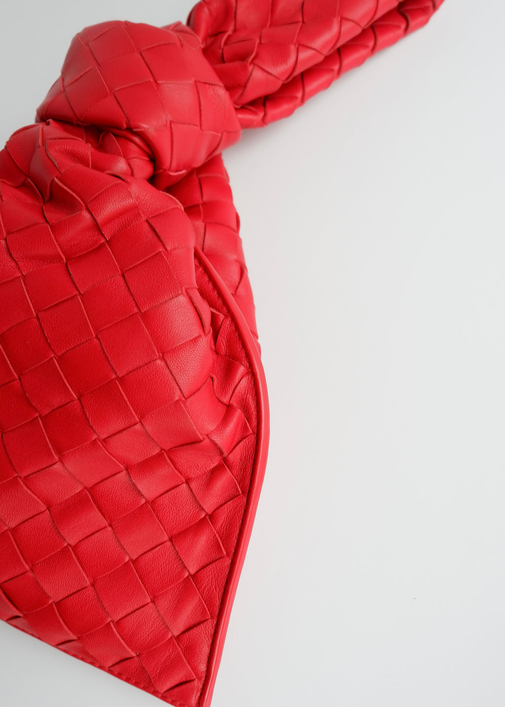 Authentic Preowned Bottega Veneta Red Woven Leather The Twist Bag