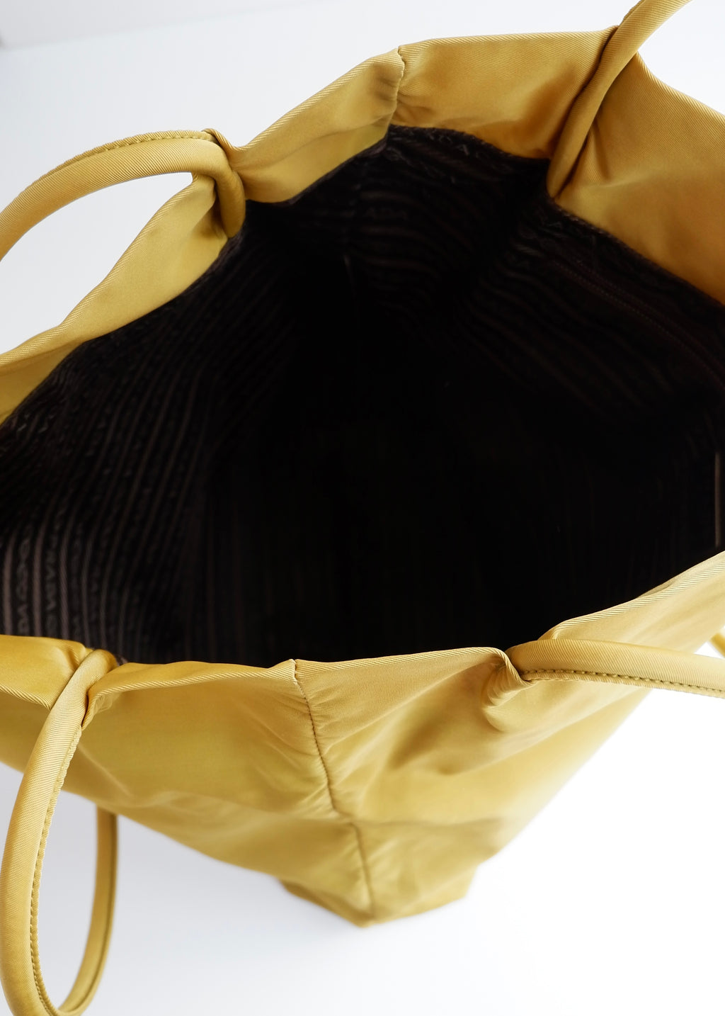 Authentique Sac Cabas Prada en Nylon Vert d'occasion