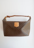 Preowned Vintage Celine Brown Macadam Print Shoulder Bag