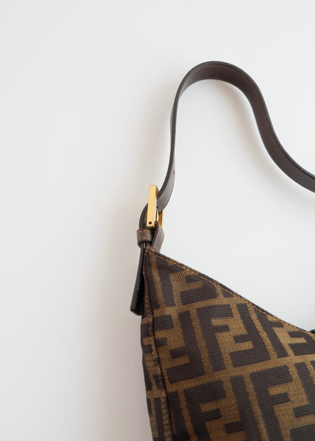 Authentic Preowned Fendi Brown Canvas Zucca Hobo Shoulder Bag
