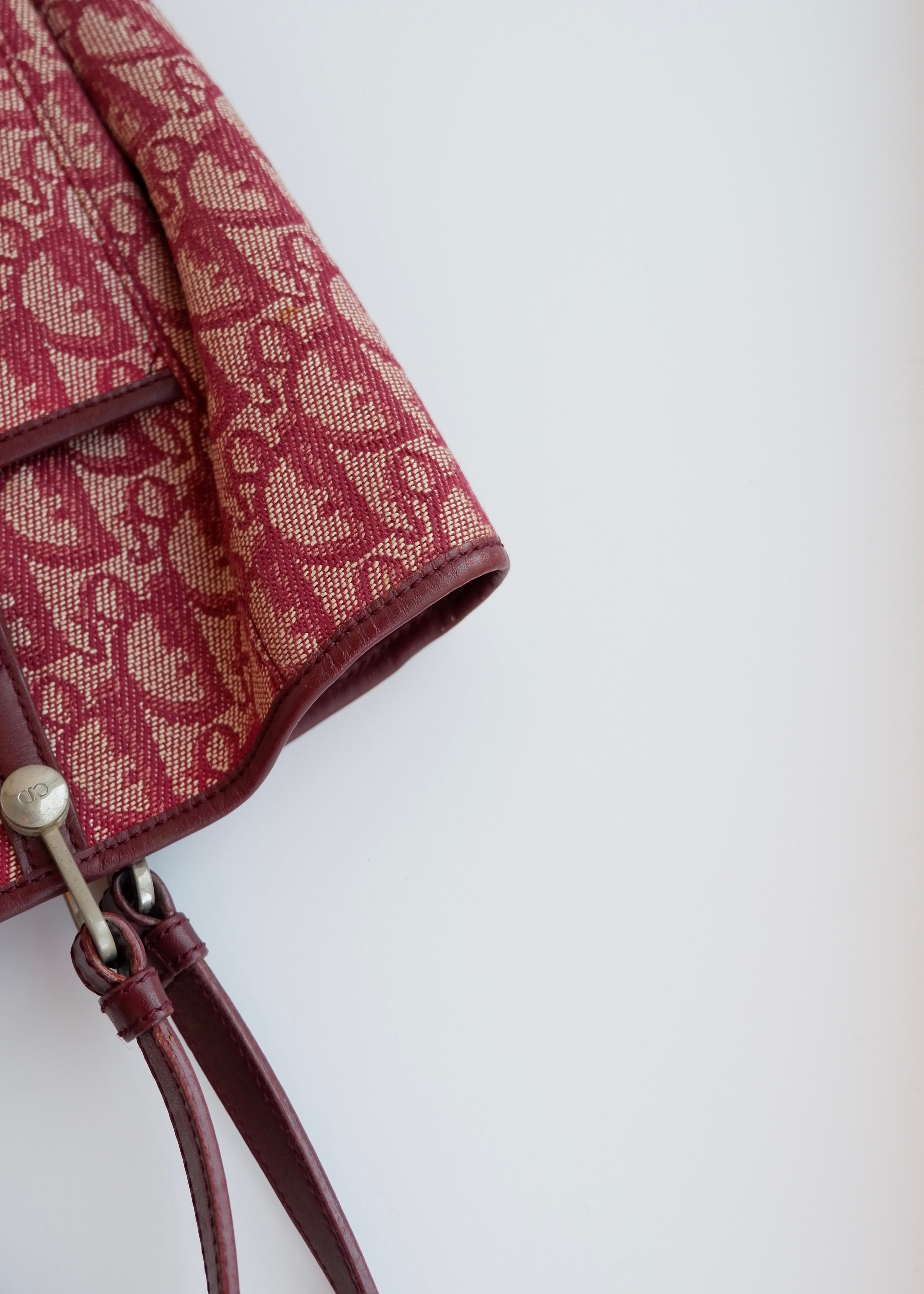Sac fourre-tout Dior Oblique en toile rouge d'occasion authentique