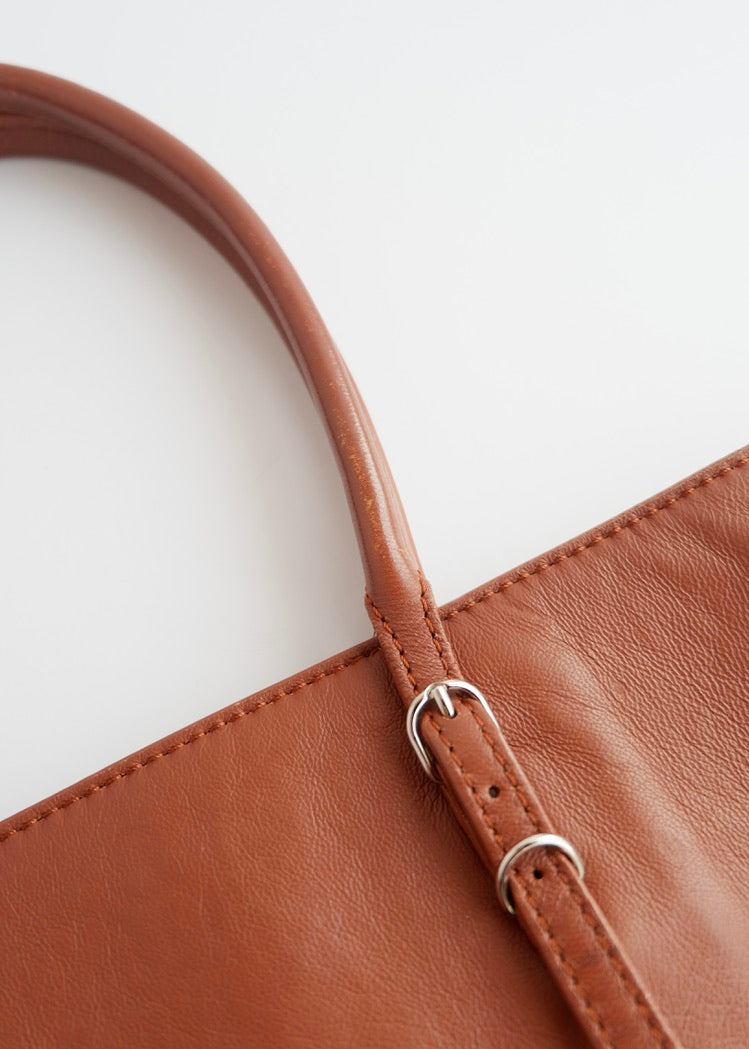 Authentic Preowned Balenciaga Brown Leather Large City Tote Bag