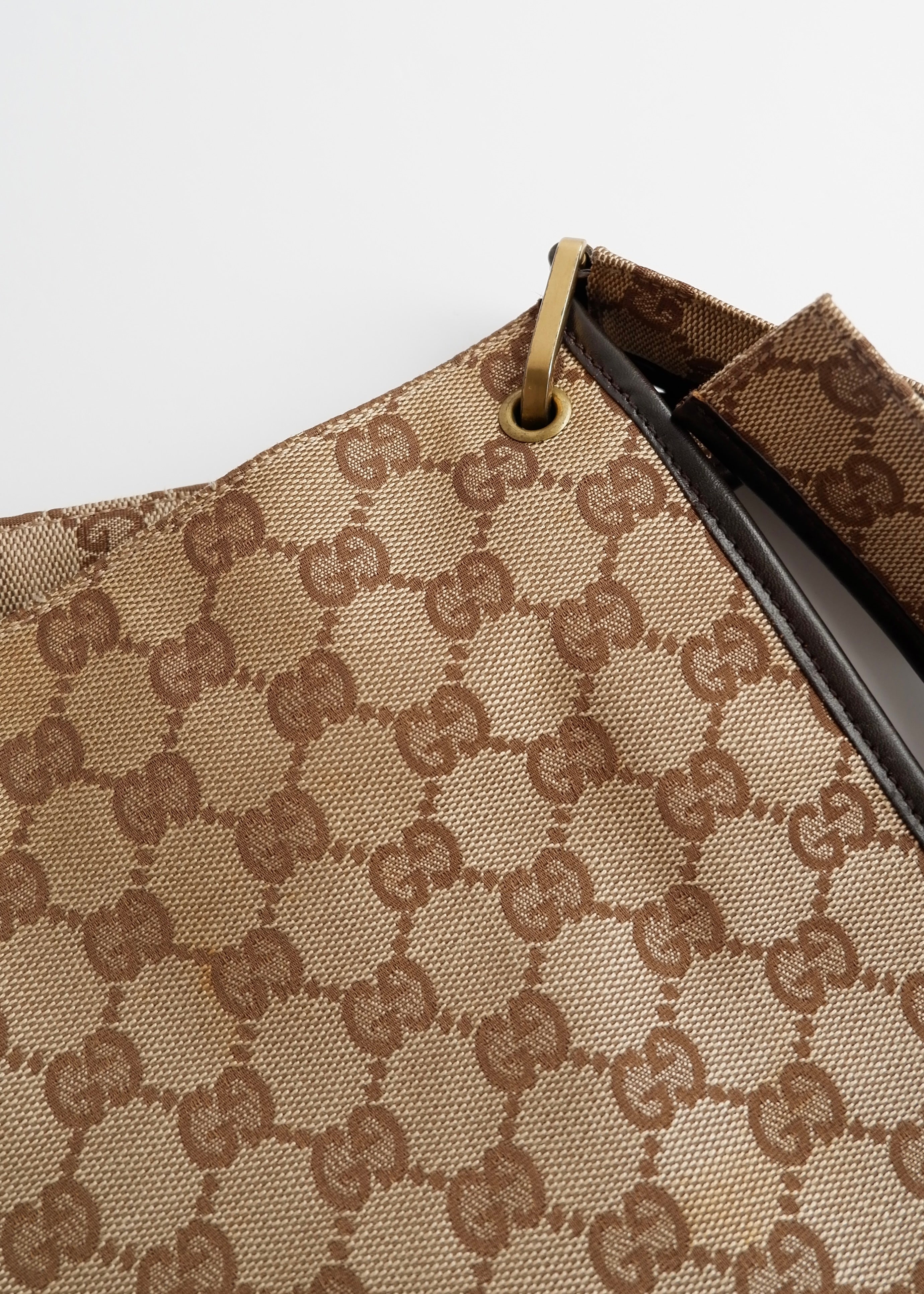 Authentic Preowned Gucci Brown GG Canvas Crossbody Bag