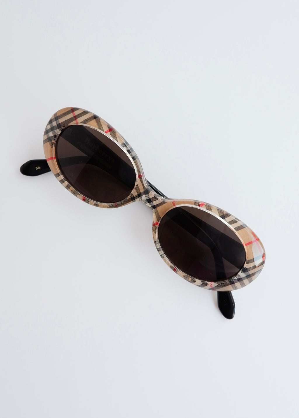 Authentic Preowned Vintage Burberrys of London Check Print Sunglasses