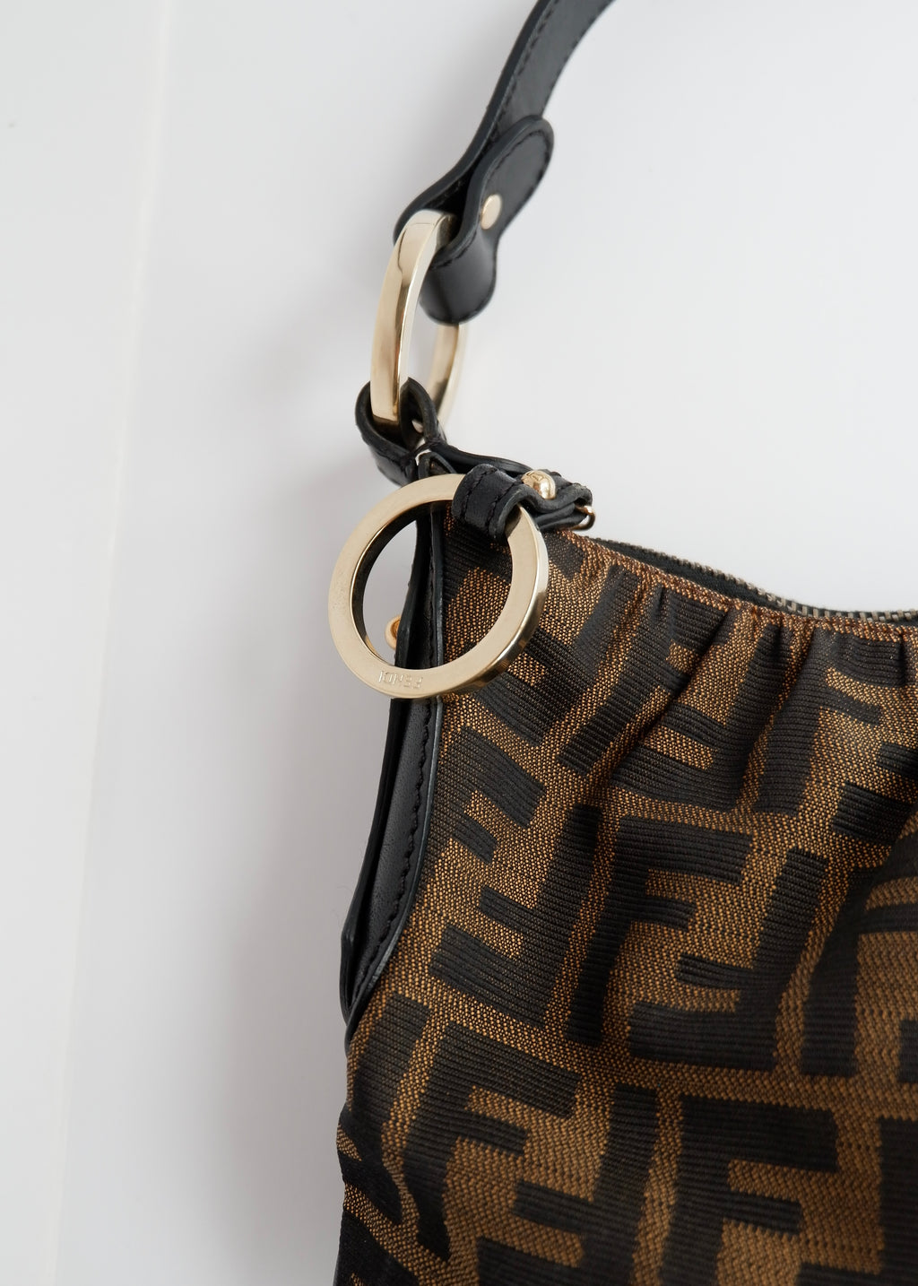 Preowned Fendi Brown Zucca Hobo Shoulder Bag