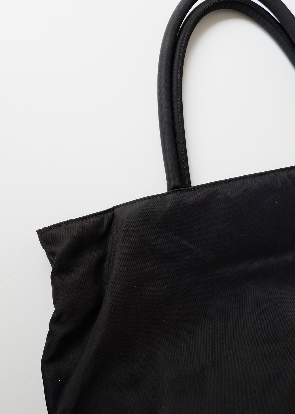 Authentic Prewned Prada Black Nylon Top Handle Handbag