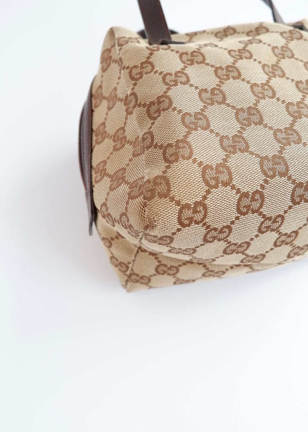 Authentic Preowned Gucci Brown GG Canvas Tofu Handbag
