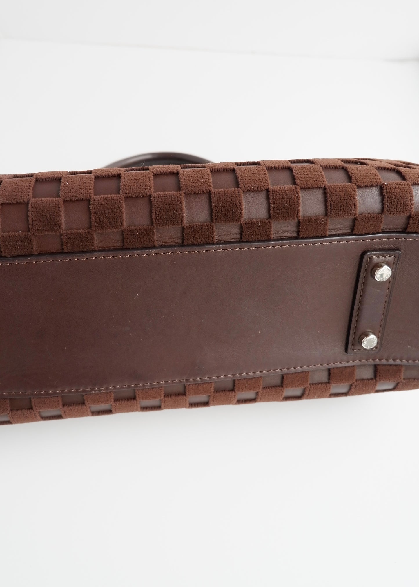 Authentic Preowned Louis Vuitton Damier Cubic Speedy East West Leather Brown Special Edition (Spring 2013) Hand Bag