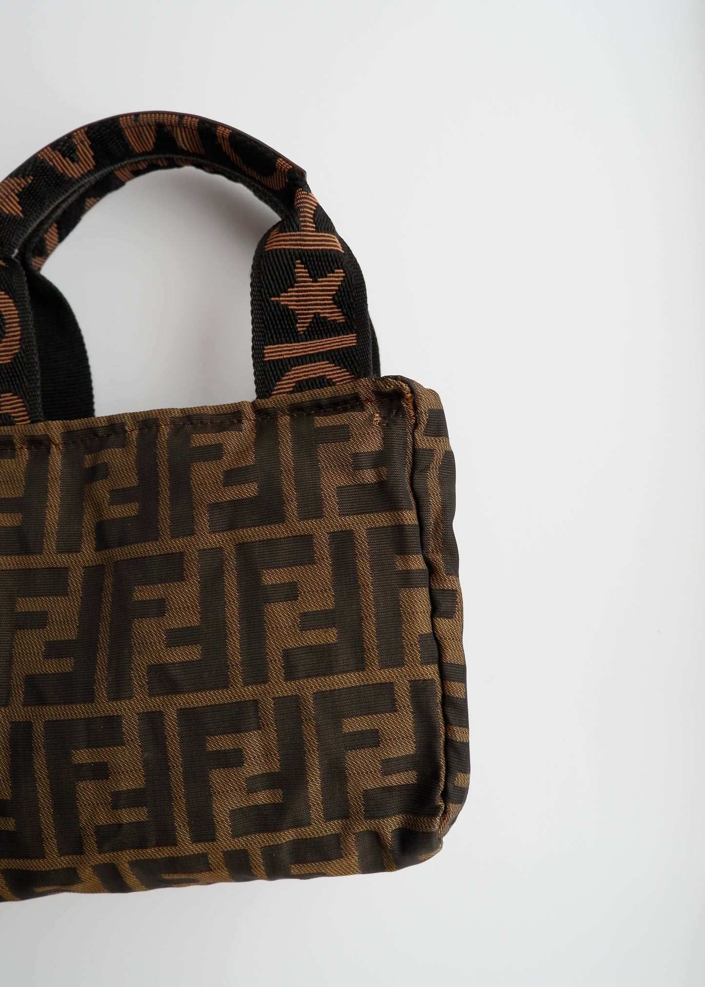 Authentic Preowned Vintage Fendi Brown Zucca Micro Handbag