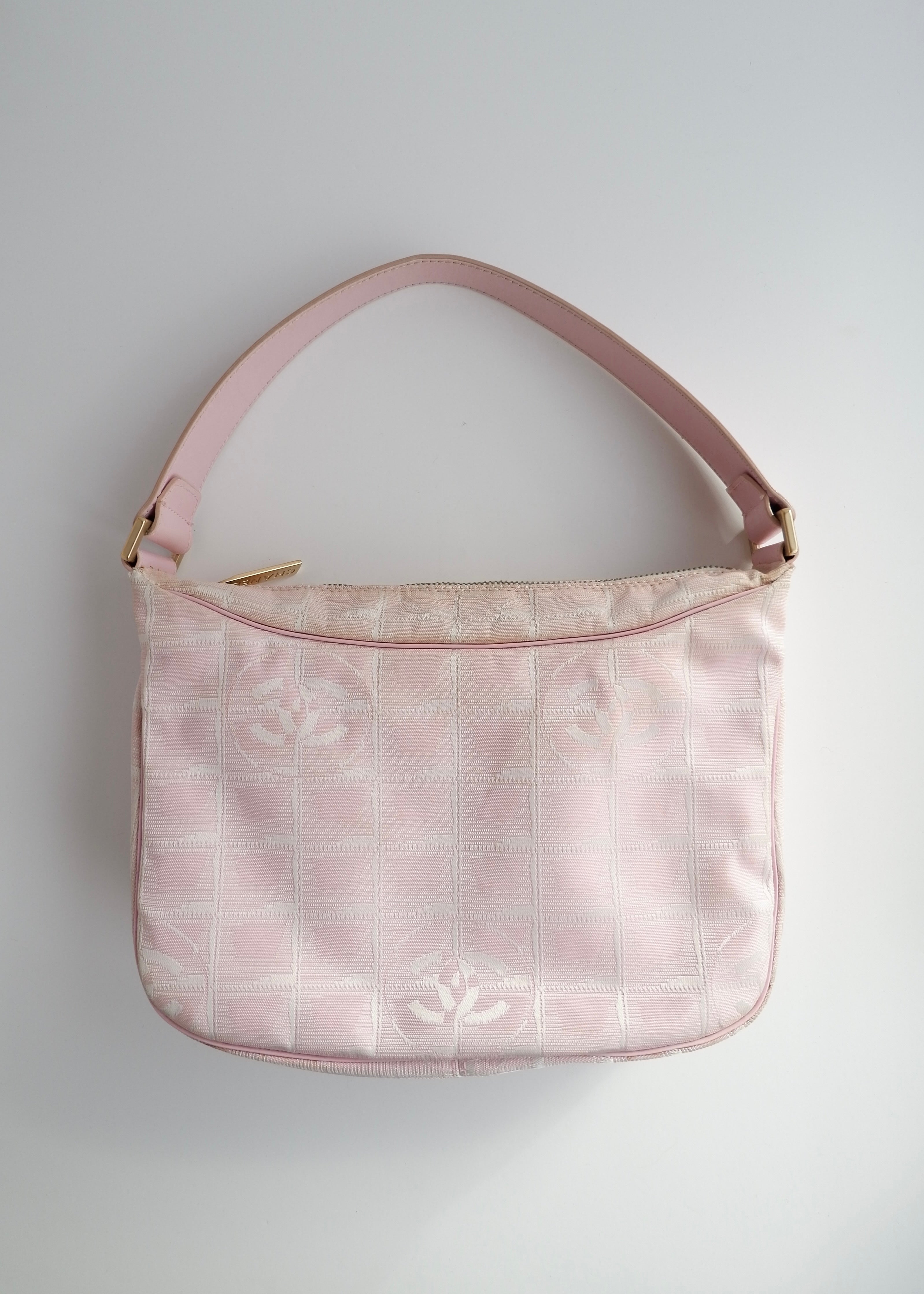 Authentic Preowned Chanel Pink Travel Line Shoulder Bag