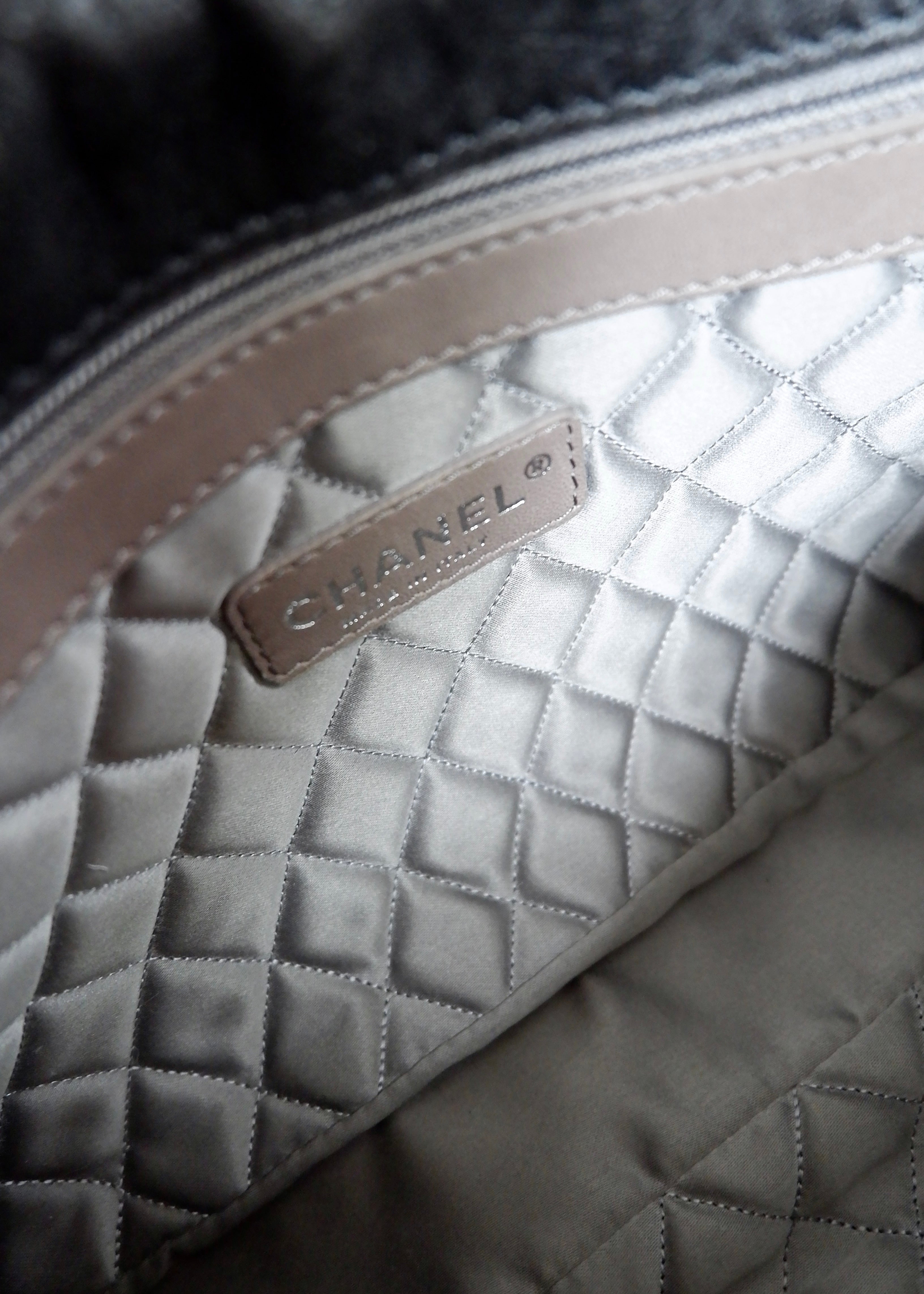 Authentic Preowned Chanel Black Lambskin Elephant Flap Shoulder Bag