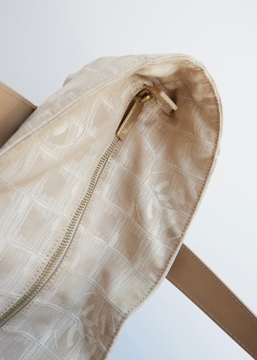 Authentic Preowned Chanel Beige Canvas New Travel Line Tote Bag