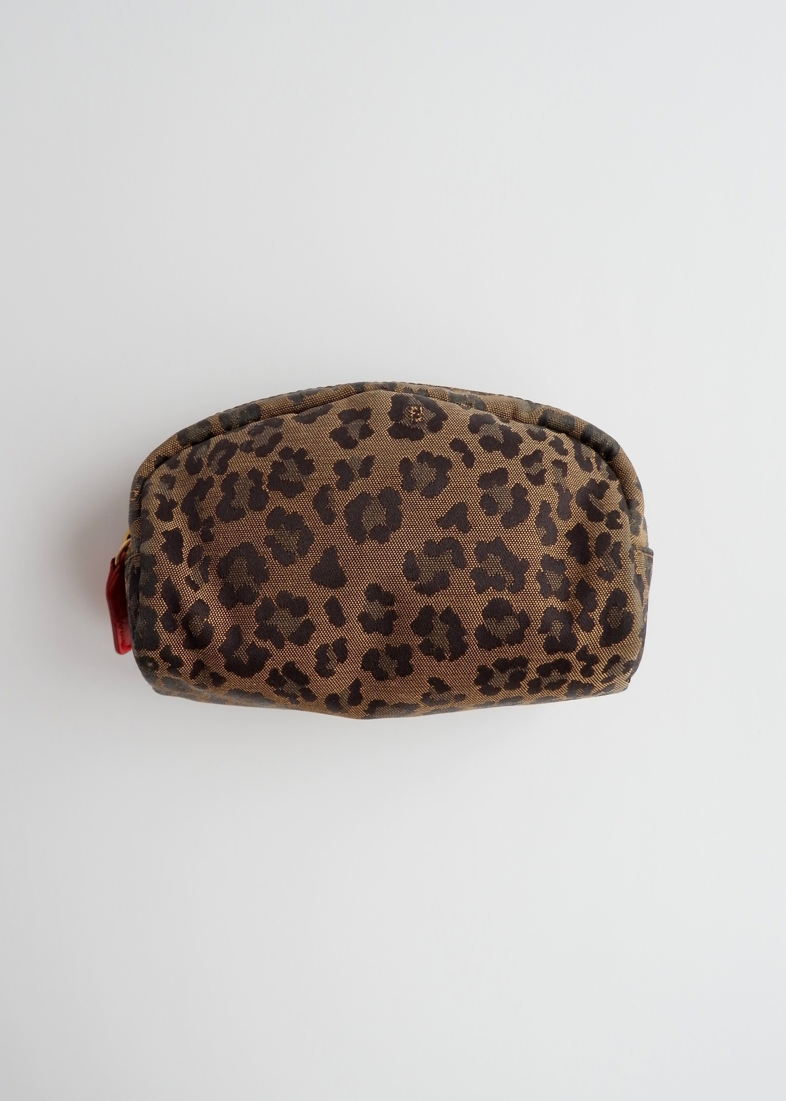 Authentic Preowned Fendi Brown Animal Print Canvas Pouch