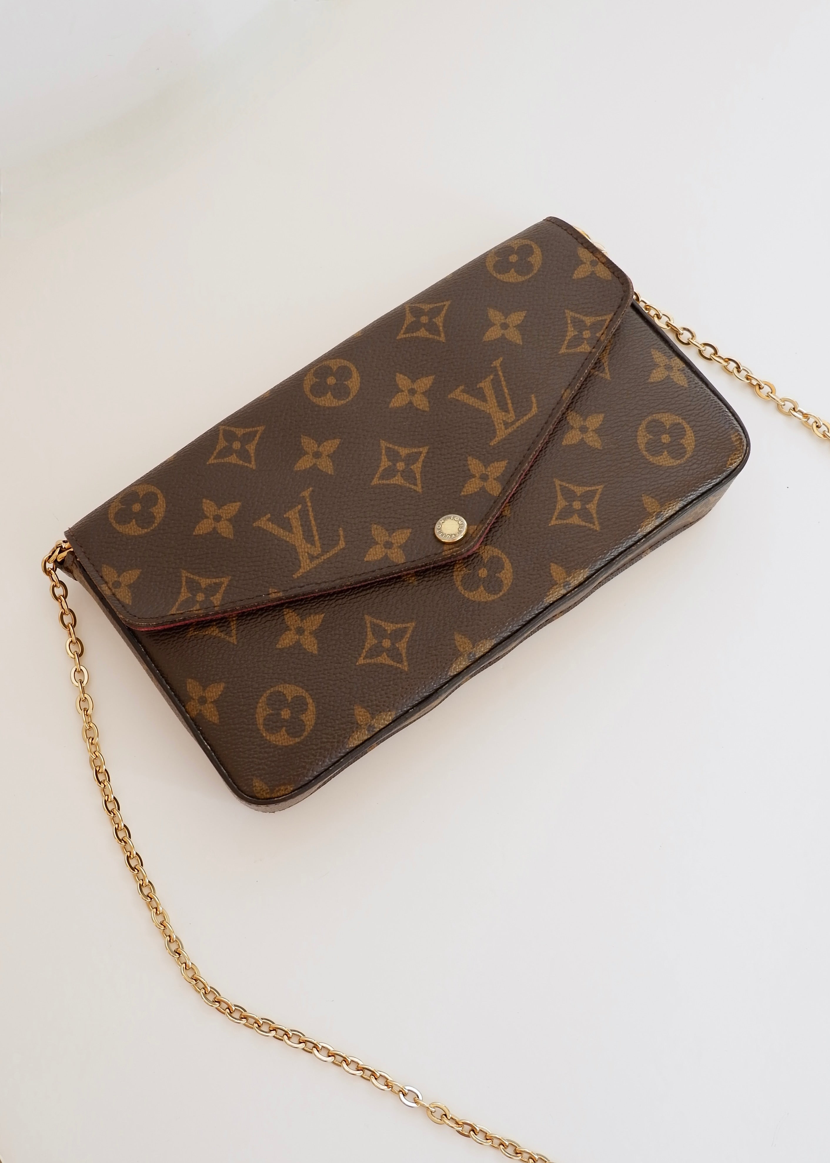 Preowned Louis Vuitton Monogram Felicie Pochette Crossbody Bag