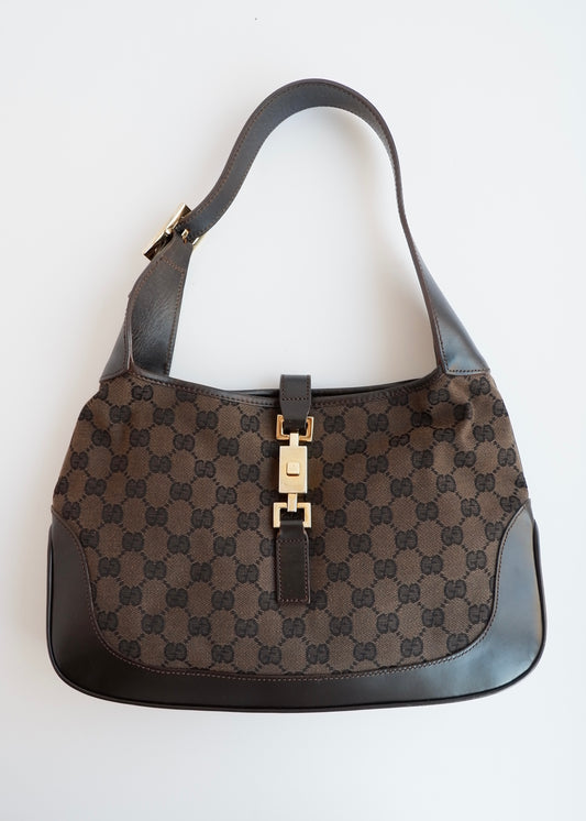 Authentic Preowned Gucci Brown GG Canvas Jackie Bag