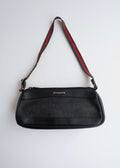 Authentic Preowned Gucci Black Denim/ Leather Sherry Line Micro Shoulder Bag