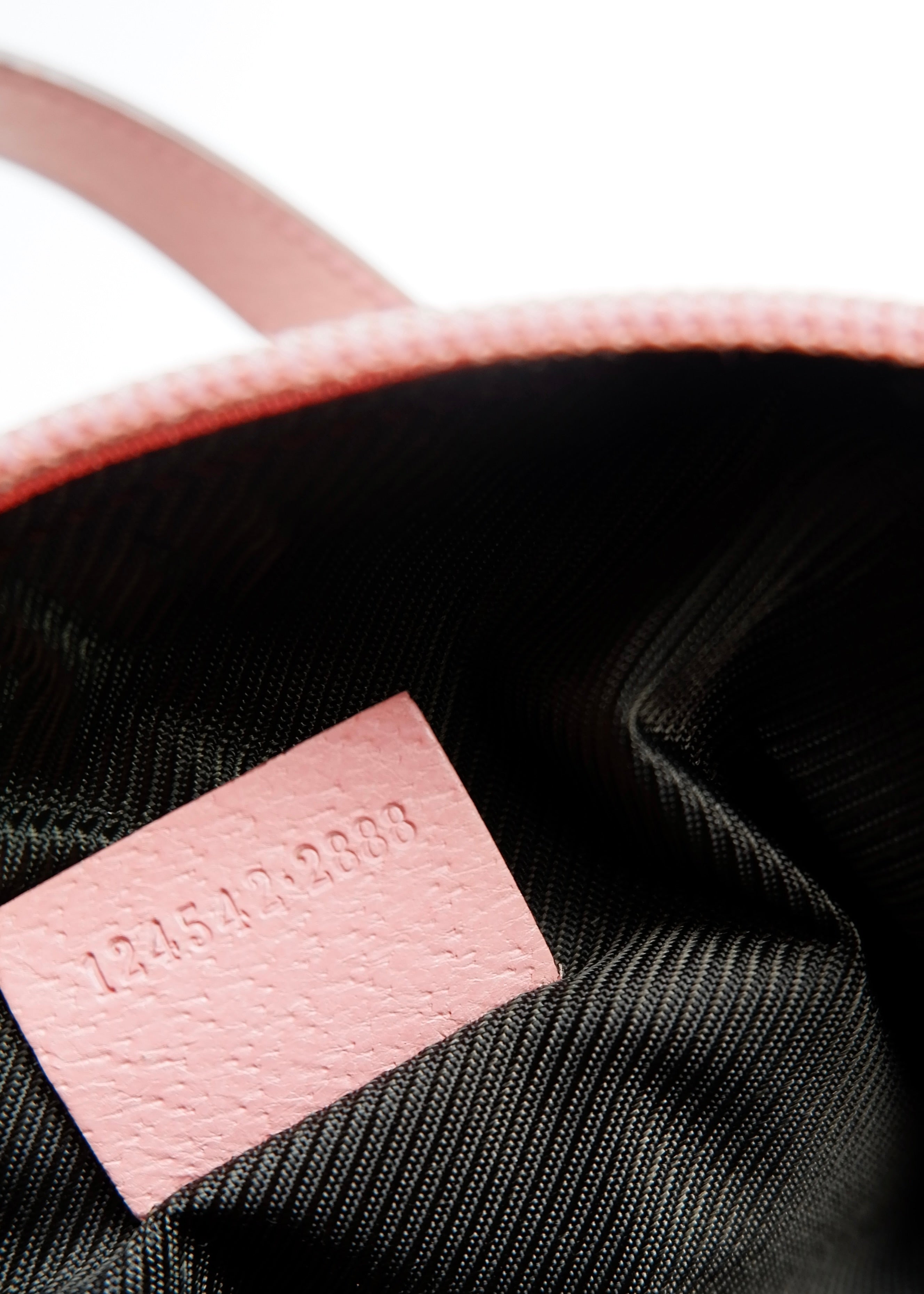 Authentic Preowned Gucci GG Canvas Pink Tofu Handbag