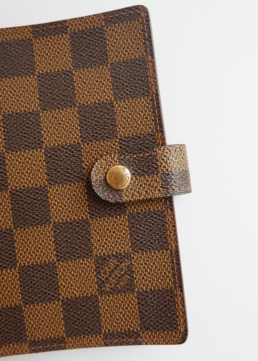 Preowned Louis Vuitton Brown Damier Ebene Coated Canvas Agenda PM