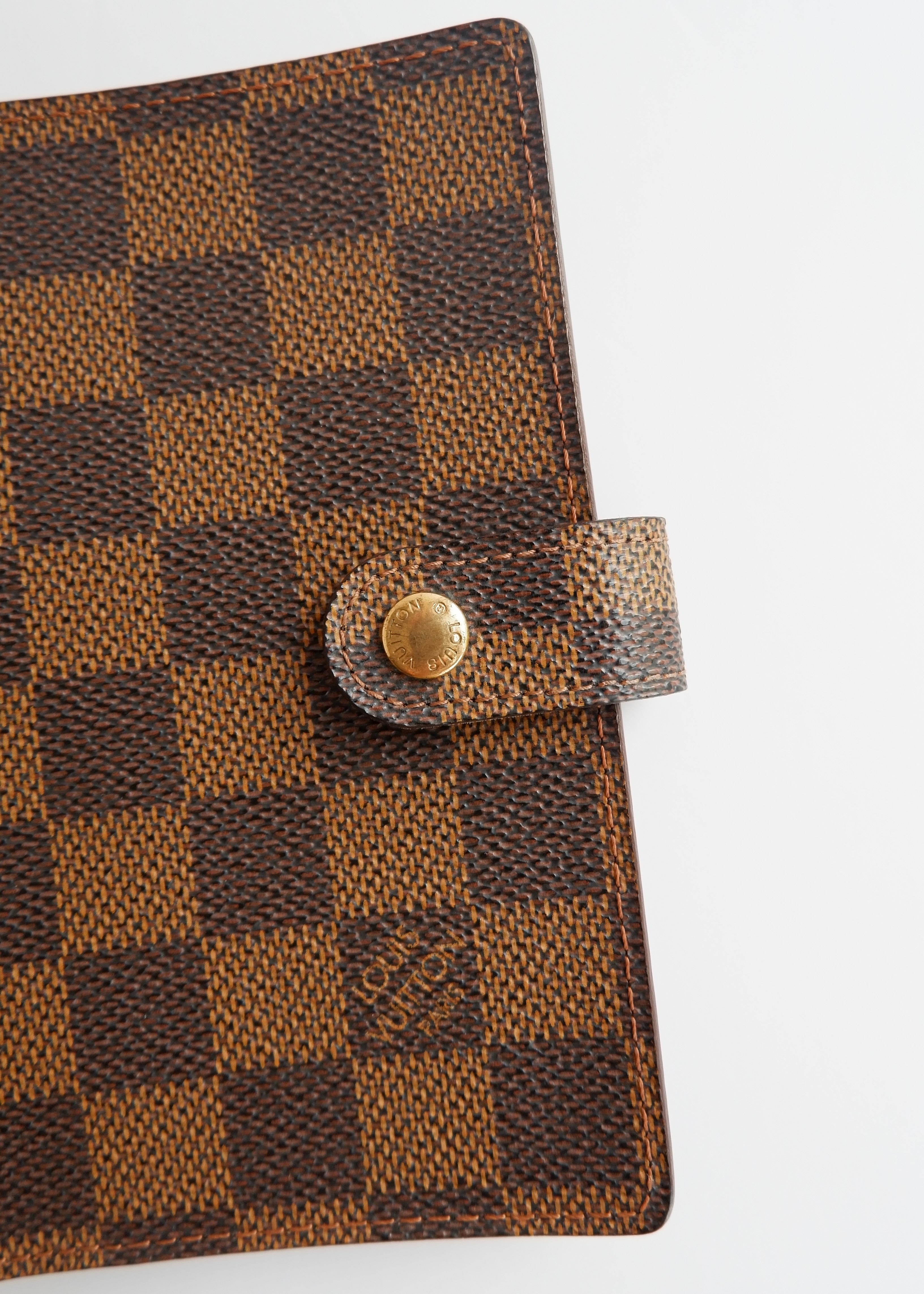 Preowned Louis Vuitton Brown Damier Ebene Coated Canvas Agenda PM