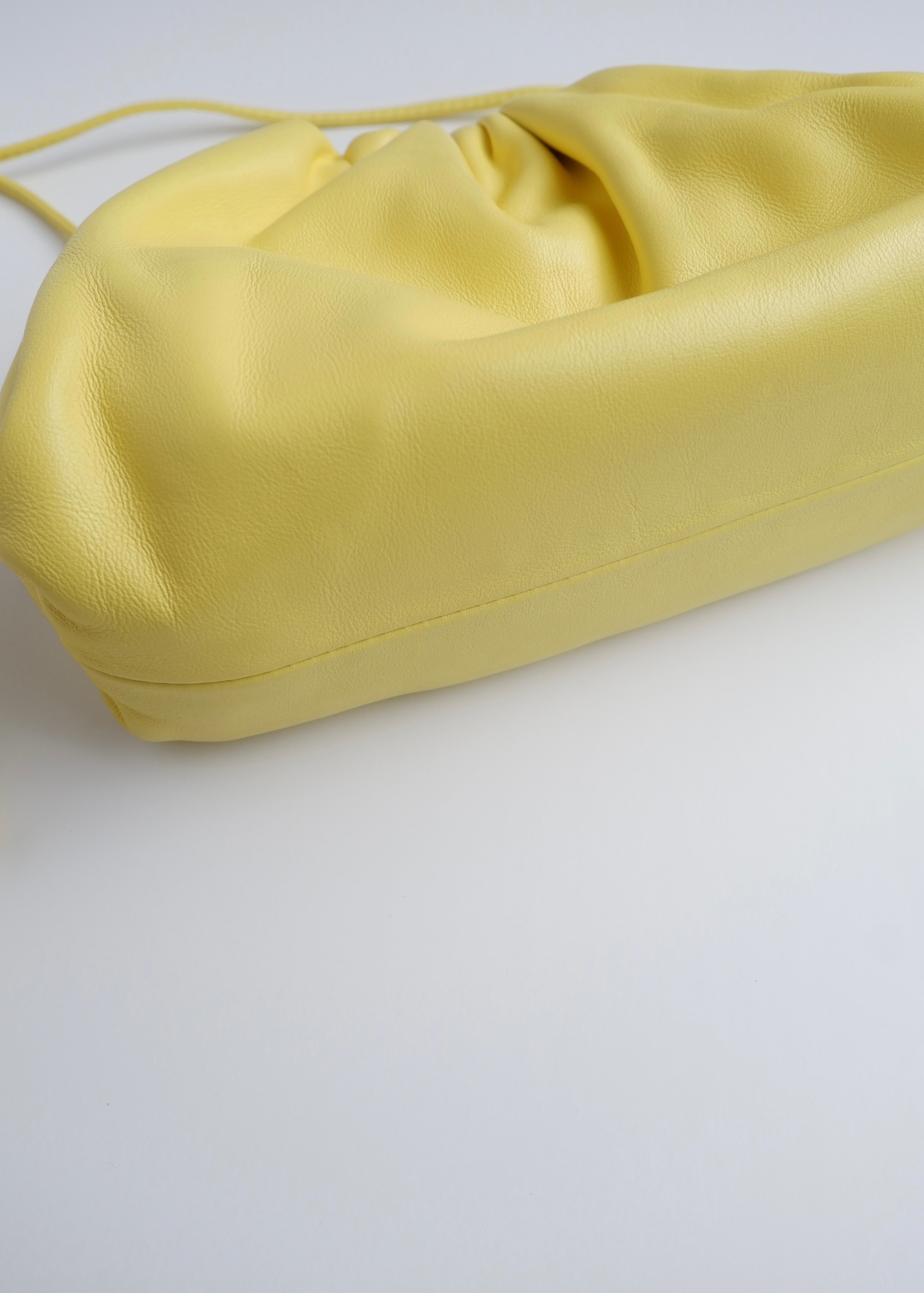 Authentic Preowned Bottega Veneta Yellow Leather Small The Pouch Crossbody