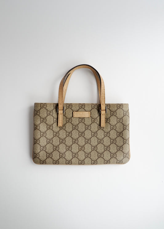 Authentic Preowned Gucci Beige GG Canvas Mini Handbag