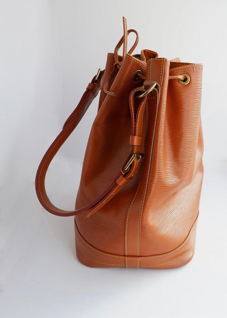 Authentic Preowned Louis Vuitton Brown Leather Epi Noe
