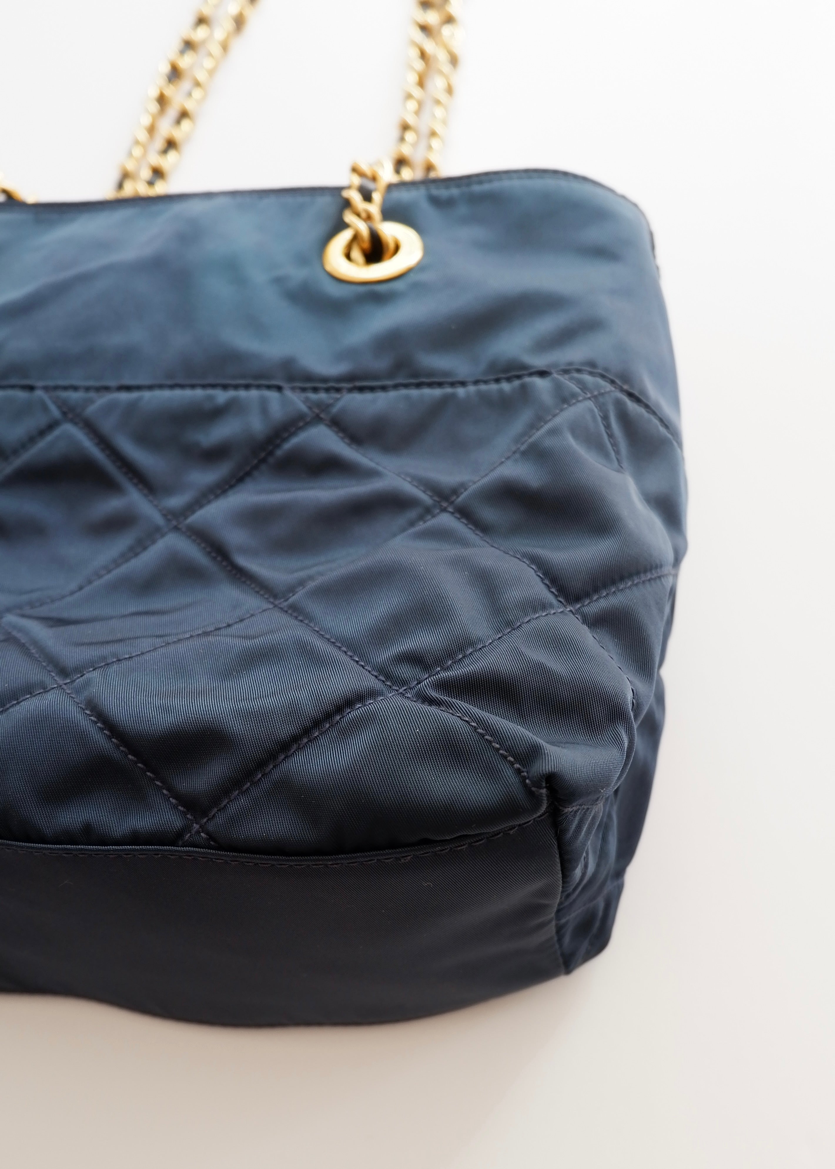Authentic Preowned Prada Navy Quilted Nylon Shoulder Bag