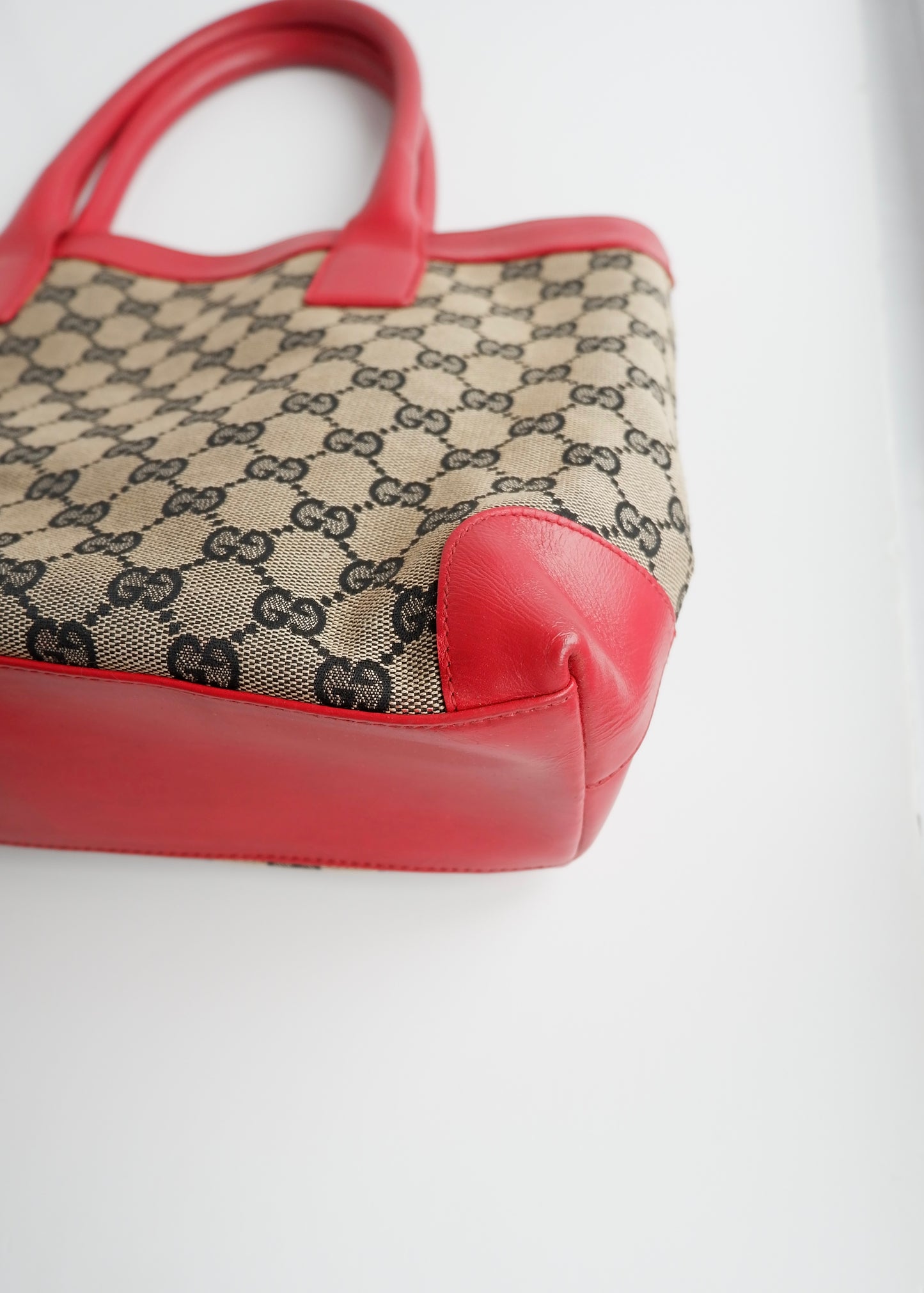 Authentic Preowned Gucci GG Canvas Red/ Navy Shoulder Bag