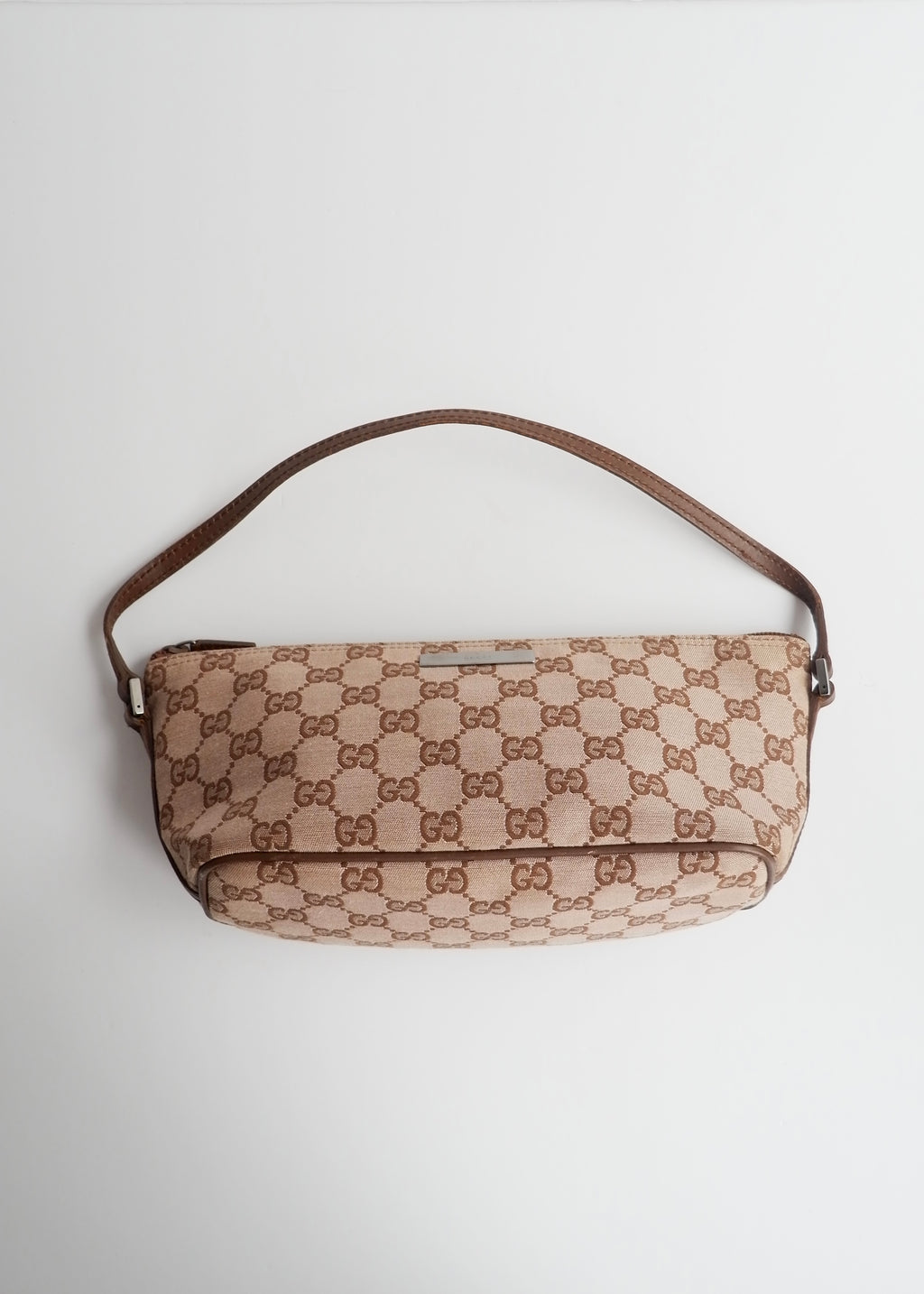 Authentic Preowned Gucci Brown GG Canvas Boat Pochette